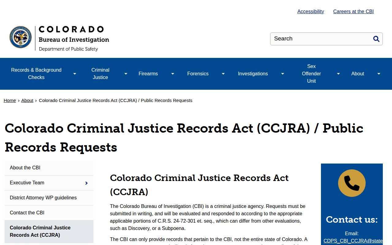 Kit Carson County released mugshots CCJRA records request source