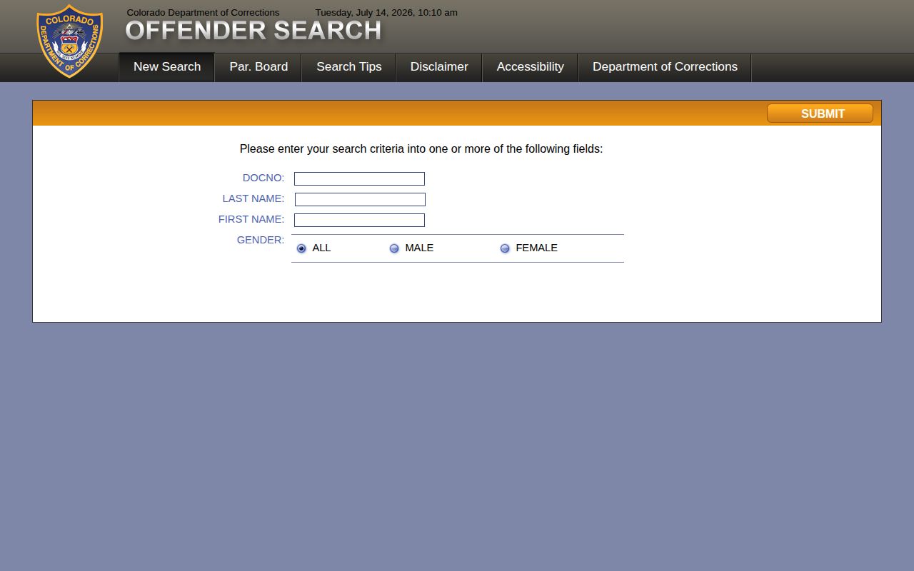 Kit Carson County released inmates CDOC offender search